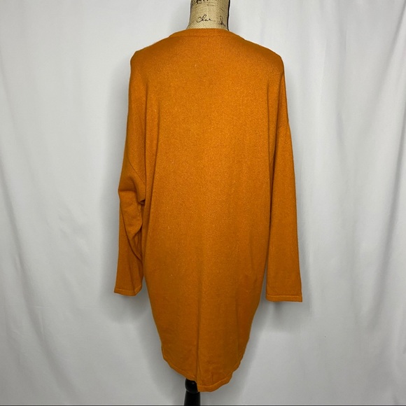 Ella Singh Orange Silk Cashmere Sweater Dress - Picture 6 of 12